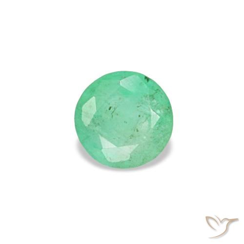 Esmeralda verde de 0,17 ct, redondo, VS-SI