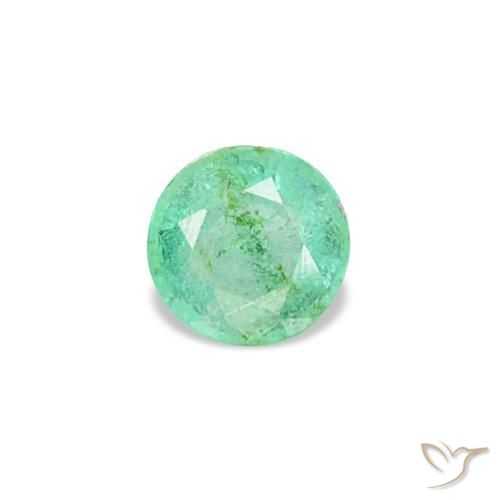 Esmeralda verde de 0,17 ct, redondo, VS-SI
