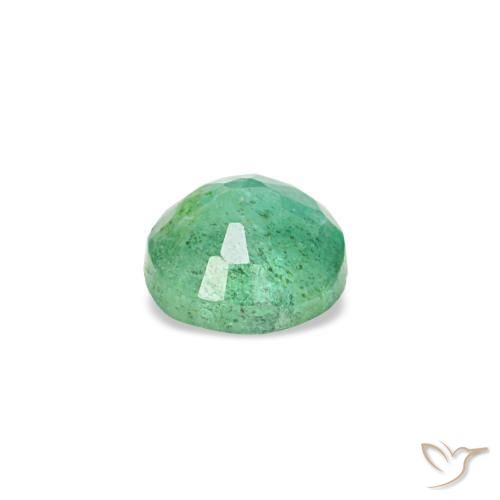 Esmeralda verde natural de 0,19 ct, corte redondo, VS-SI