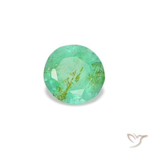 Esmeralda verde de 0,17 ct, redondo, VS-SI