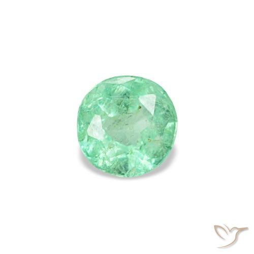 Esmeralda verde de 0,19 ct, redondo, VS-SI