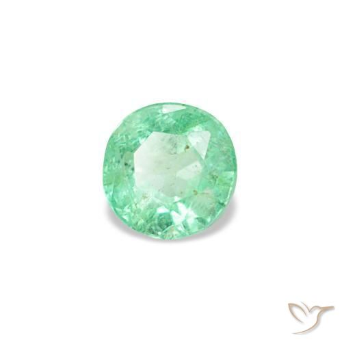 Esmeralda verde natural de 0,19 ct, corte redondo, VS-SI