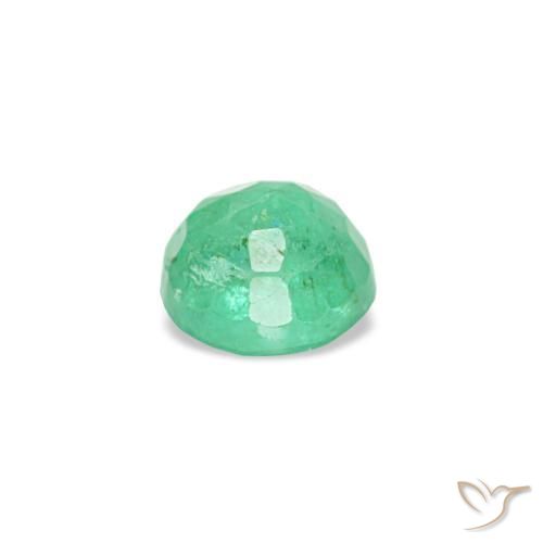 Esmeralda verde natural de 0,19 ct, corte redondo, VS-SI