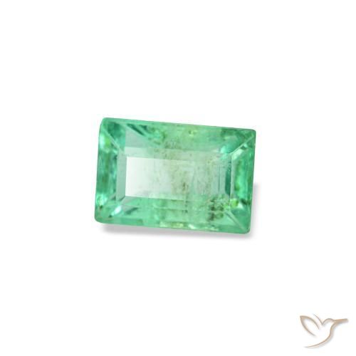 Esmeralda verde natural de 0,19 ct, baguette, VS-SI