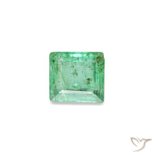 Esmeralda verde natural de 0,15 ct, baguette, SI