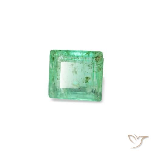 Esmeralda verde natural de 0,15 ct, baguette, SI