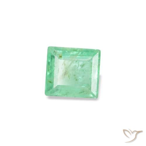 Esmeralda verde natural de 0,14 ct, baguette, SI