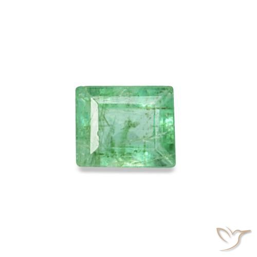 Esmeralda verde natural de 0,14 ct, baguette, SI