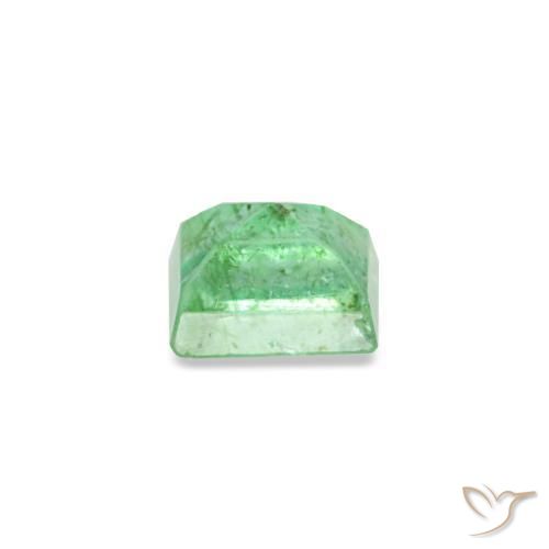 Esmeralda verde natural de 0,14 ct, baguette, SI