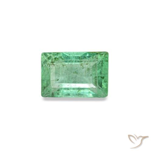 Esmeralda verde de 0,17 ct, baguette, SI