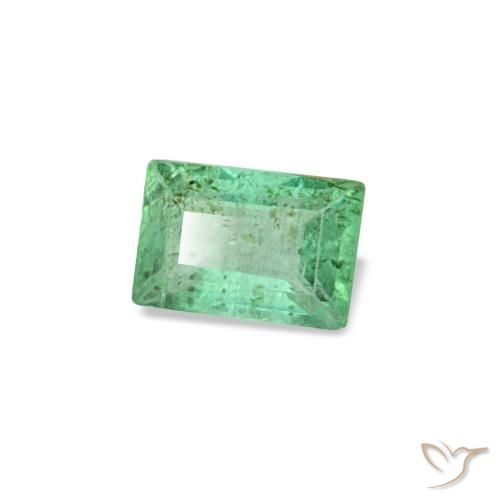 Esmeralda verde natural de 0,17 ct, baguette, SI