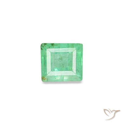 Esmeralda verde natural de 0,13 ct, baguette, SI