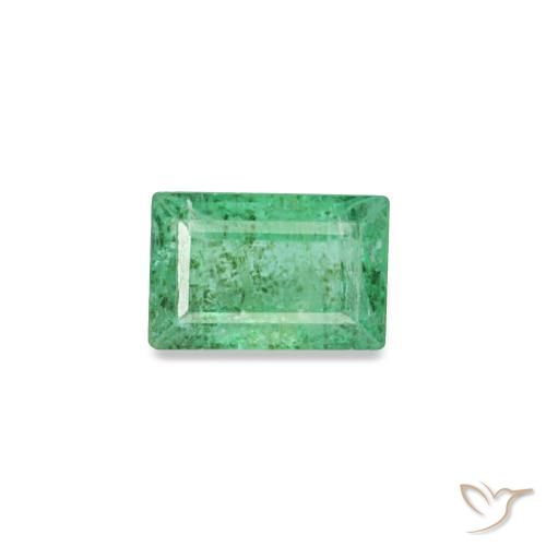 Esmeralda verde natural de 0,16 ct, baguette, SI