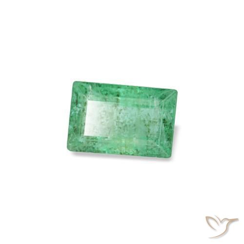 Esmeralda verde natural de 0,16 ct, baguette, SI