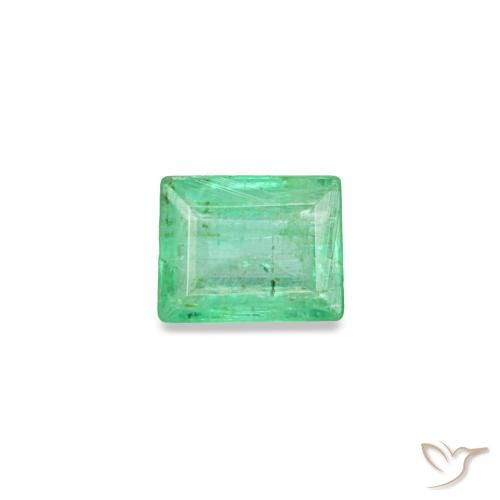 Esmeralda verde natural de 0,13 ct, baguette, SI