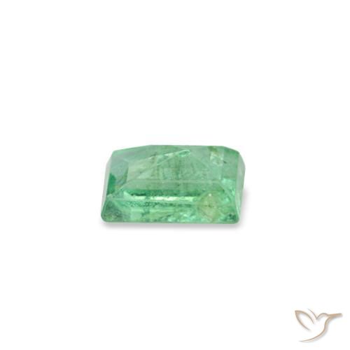 Esmeralda verde natural de 0,13 ct, baguette, SI