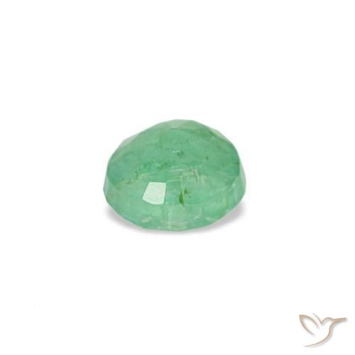 Esmeralda verde natural de 0,18 ct, corte redondo, VS-SI
