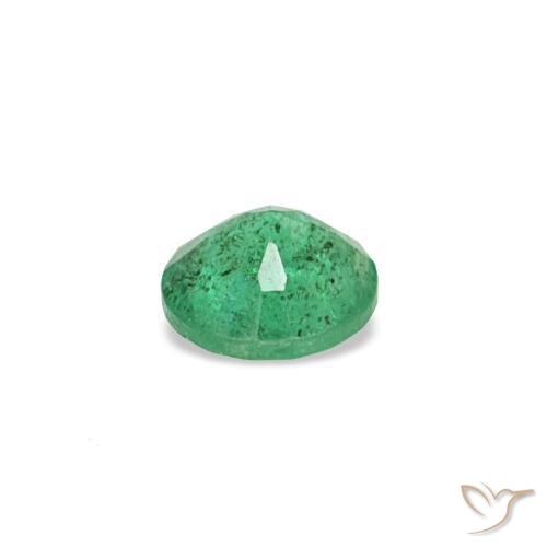 Esmeralda verde natural de 0,15 ct, corte redondo, VS-SI
