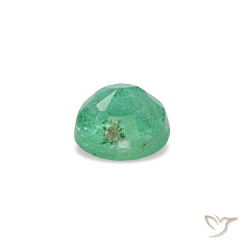 Esmeralda verde natural de 0,19 ct, corte redondo, VS-SI