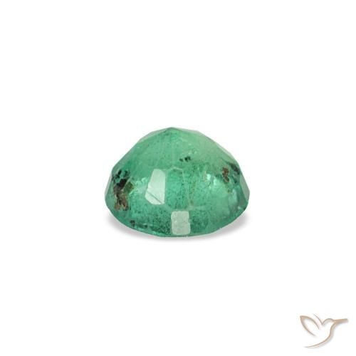 Esmeralda verde natural de 0,18 ct, corte redondo, VS-SI