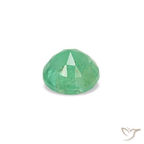 Esmeralda verde natural de 0,17 ct, corte redondo, VS-SI