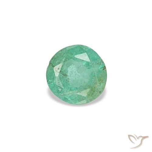 Esmeralda verde de 0,18 ct, redondo, VS-SI