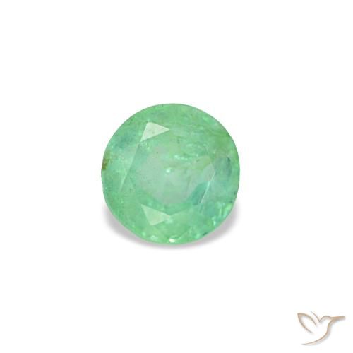 Esmeralda verde natural de 0,17 ct, corte redondo, VS-SI