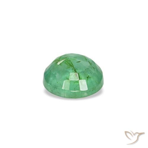 Esmeralda verde natural de 0,19 ct, corte redondo, VS-SI
