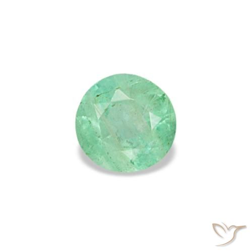 Esmeralda verde natural de 0,17 ct, corte redondo, VS-SI