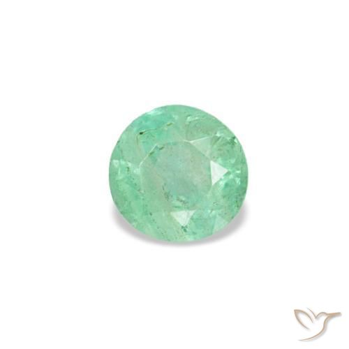 Esmeralda verde natural de 0,17 ct, corte redondo, VS-SI