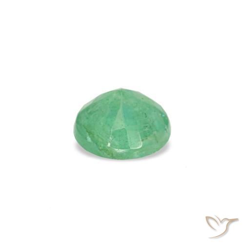 Esmeralda verde natural de 0,16 ct, corte redondo, VS-SI