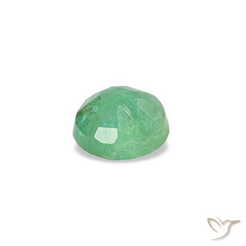 Esmeralda verde natural de 0,17 ct, corte redondo, VS