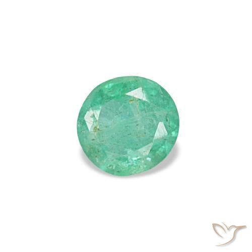 Esmeralda verde natural de 0,17 ct, corte redondo, VS-SI