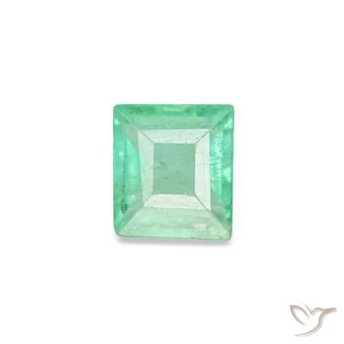 Esmeralda verde natural de 0,10 ct, baguette, VS-SI