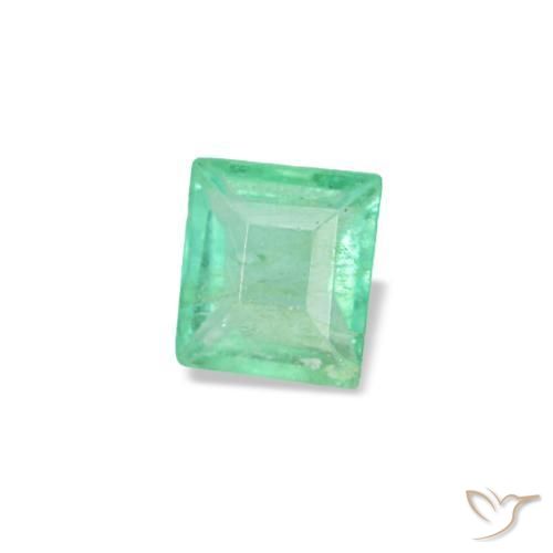 Esmeralda verde natural de 0,10 ct, baguette, VS-SI