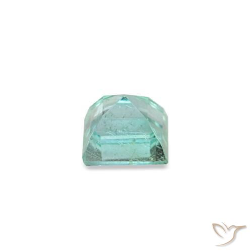 Esmeralda verde natural de 0,09 ct, cuadrado, VVS-VS