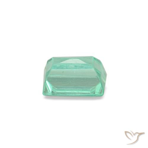 Esmeralda verde natural de 0,13 ct, baguette, VVS-VS