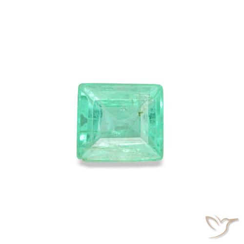 Esmeralda verde de 0,11 ct, baguette, VS