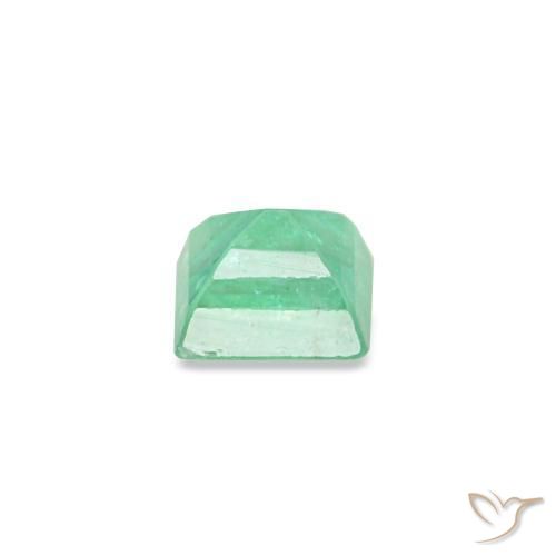 Esmeralda verde natural de 0,11 ct, baguette, VS