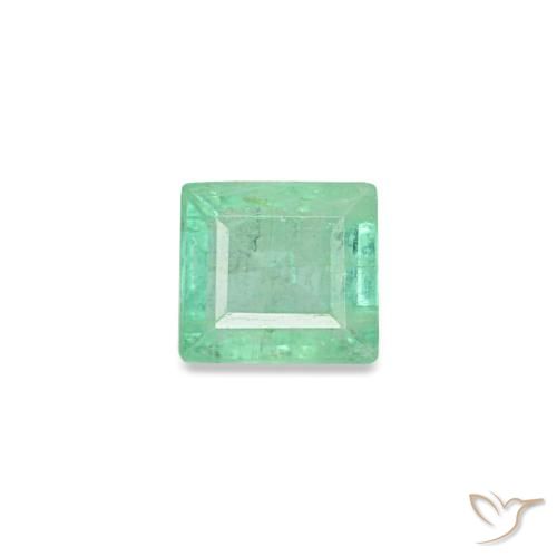 Esmeralda verde natural de 0,14 ct, baguette, VS
