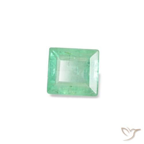 Esmeralda verde natural de 0,14 ct, baguette, VS