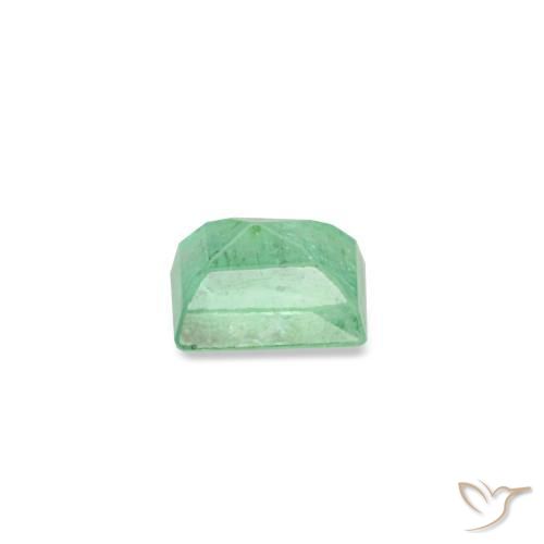 Esmeralda verde natural de 0,14 ct, baguette, VS