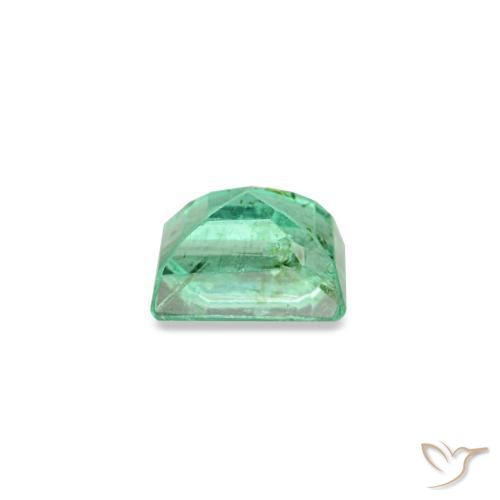 Esmeralda verde natural de 0,13 ct, baguette, VS