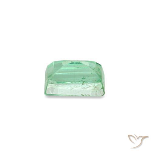 Esmeralda verde natural de 0,13 ct, baguette, VS
