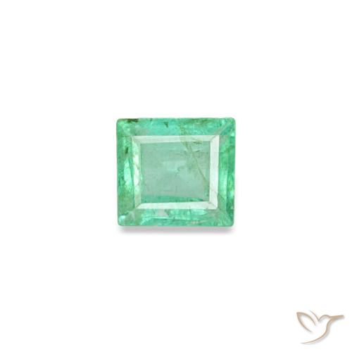 Esmeralda verde natural de 0,12 ct, baguette, VS