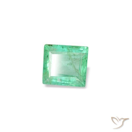 Esmeralda verde natural de 0,12 ct, baguette, VS
