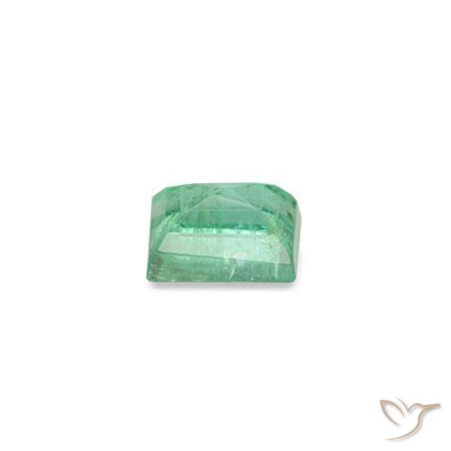 Esmeralda verde natural de 0,12 ct, baguette, VS