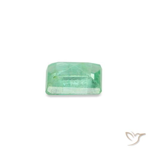 Esmeralda verde natural de 0,12 ct, baguette, VS