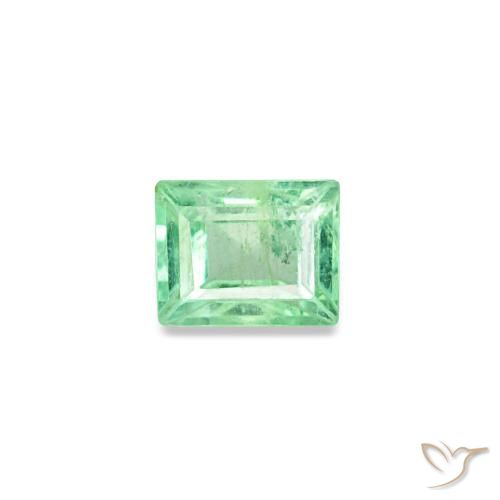 Esmeralda verde de 0,14 ct, baguette, VS