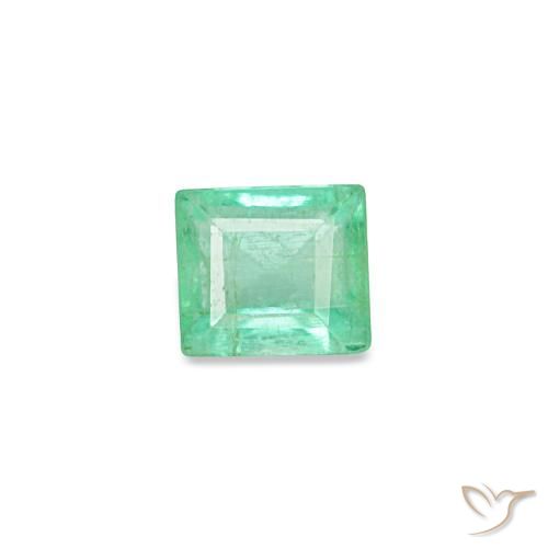Esmeralda verde natural de 0,13 ct, baguette, VS